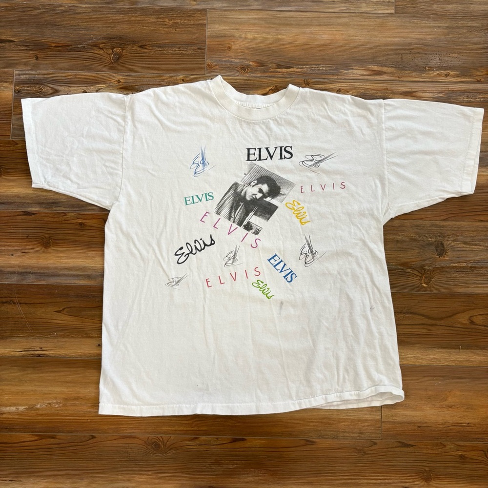 Vintage 90s Elvis Presley Single-Stitch Graphic T-Shirt